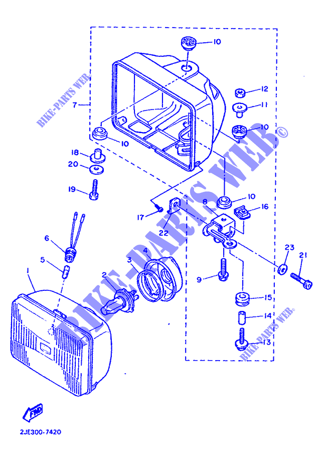 HEADLIGHT for Yamaha FZX750 1987