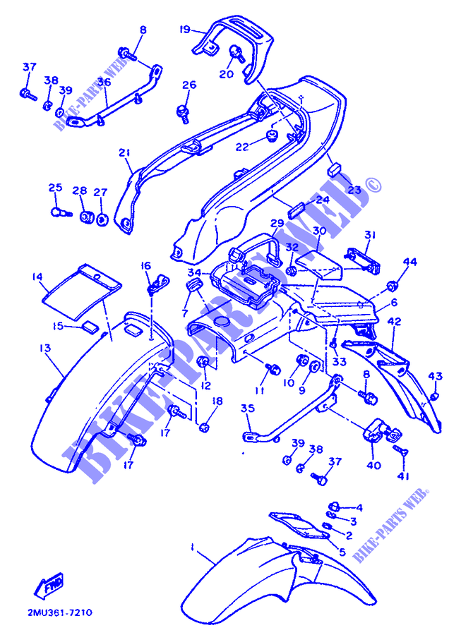 FENDER for Yamaha FZX750 1988