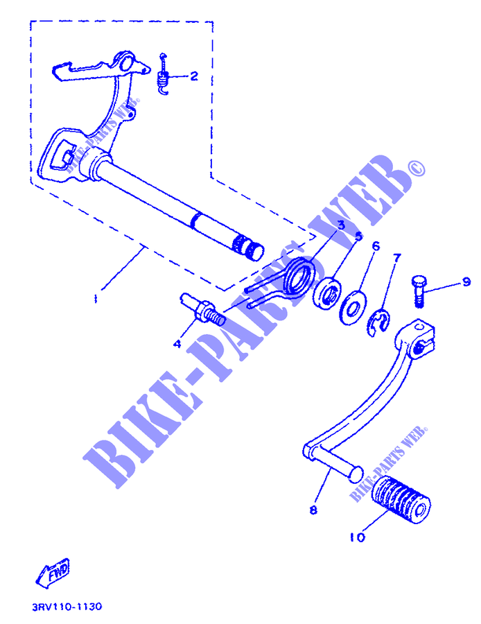GEAR SHIFT SHAFT / LEVER for Yamaha PW80 1995