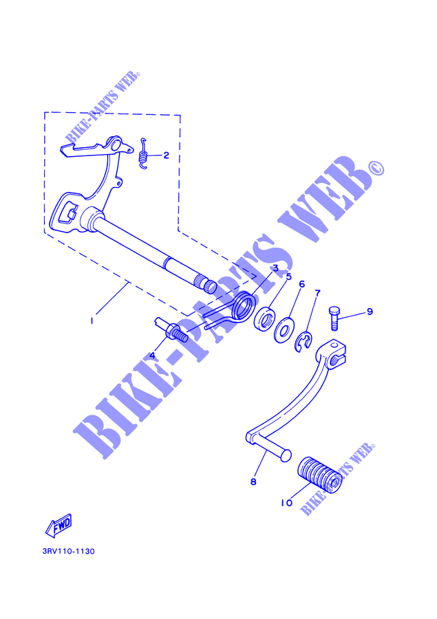 GEAR SHIFT SHAFT / LEVER for Yamaha PW80 2000