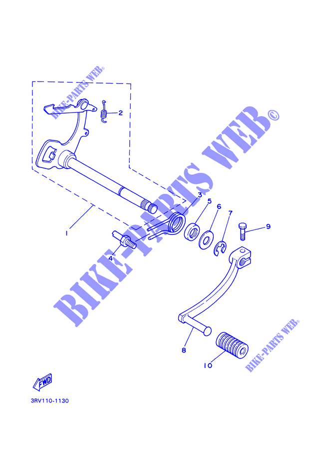 GEAR SHIFT SHAFT / LEVER for Yamaha PW80 2009