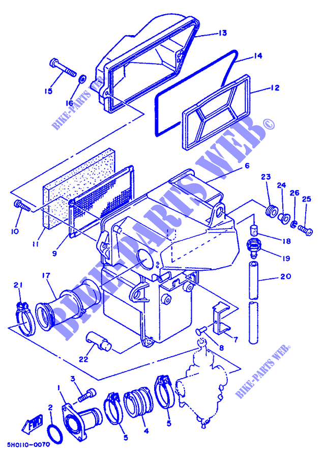 INTAKE for Yamaha SR125 1989