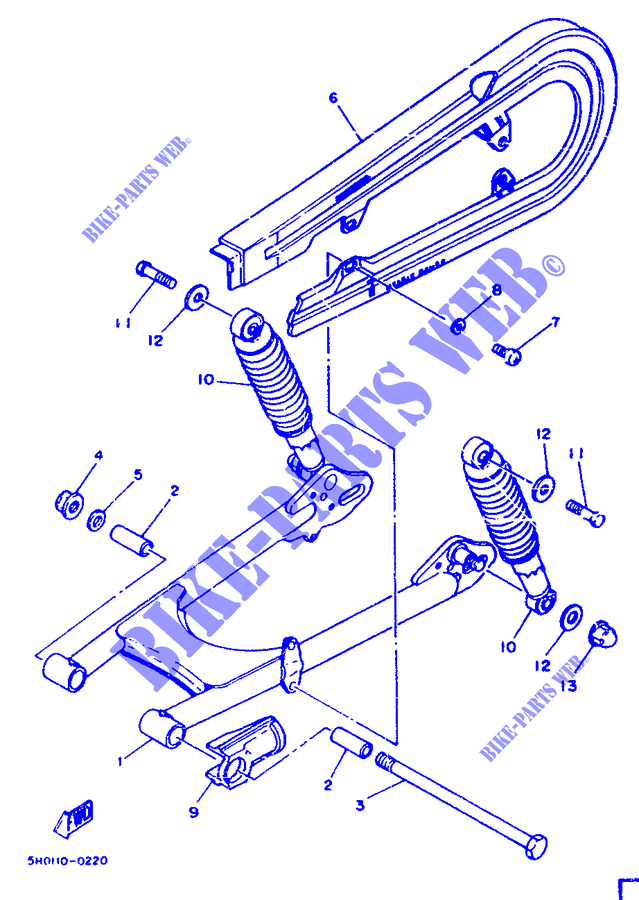 SWINGARM for Yamaha SR125 1989