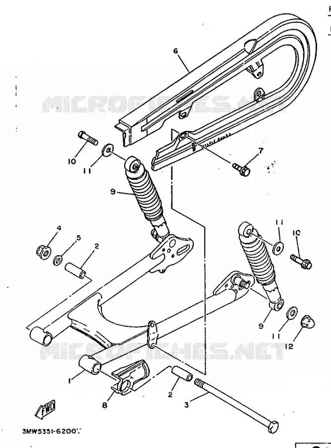 SWINGARM / SHOCK ABSORBER Yamaha MOTO 125 1999 SR  SR125
