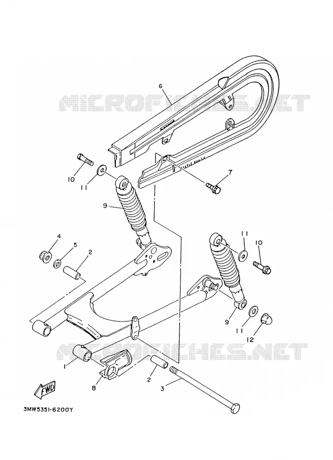 SWINGARM / SHOCK ABSORBER Yamaha MOTO 125 2000 SR  SR125