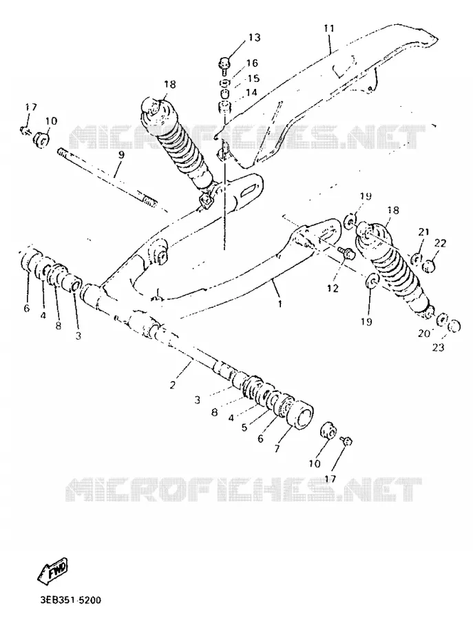 SWINGARM Yamaha MOTO 500 1995 SR  SR500