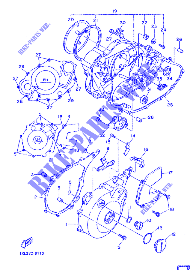 COVER   ENGINE 1 for Yamaha SRX600H (33.1KW 1987