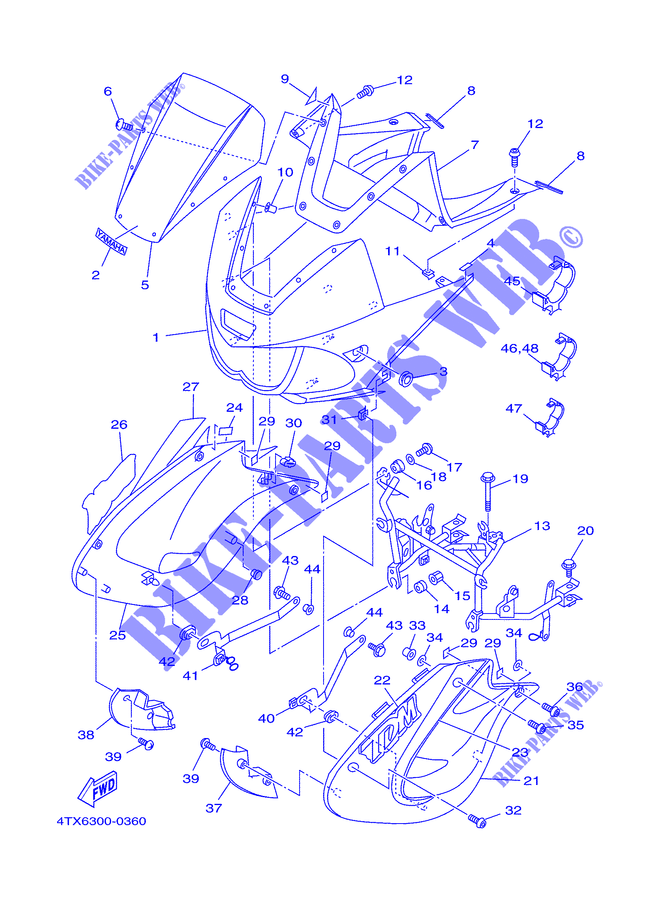 COVER 1 for Yamaha TDM850 2000