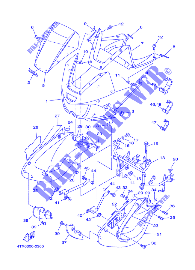 COVER 1 for Yamaha TDM850 2000