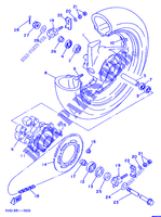 REAR WHEEL for Yamaha TDM850N (37KW) 1992