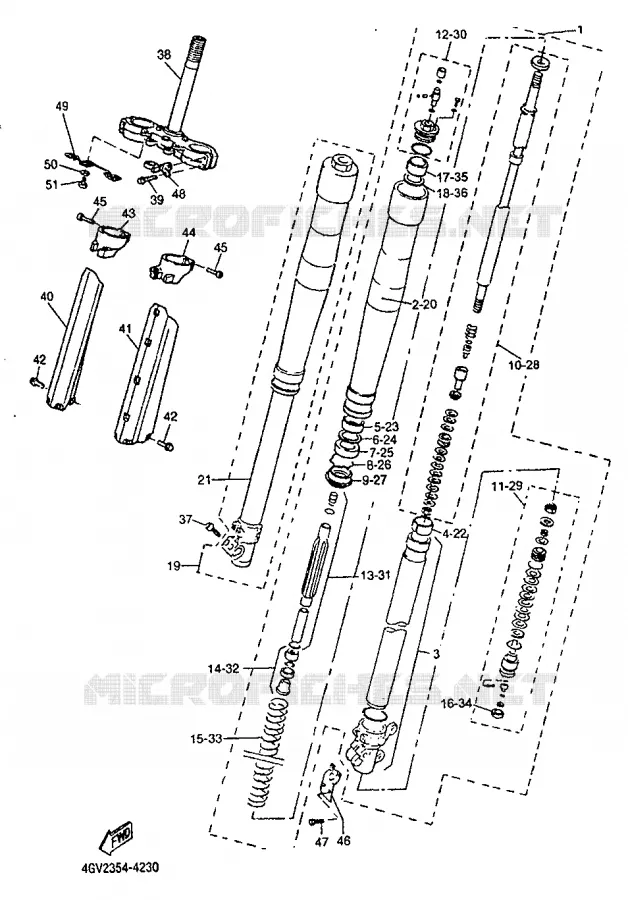 FRONT FORK Yamaha MOTO 600 1996 TT  TT600E