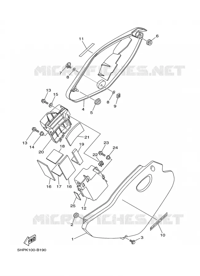 SIDE COVER Yamaha MOTO 125 2007 TTRE  TTR125EW