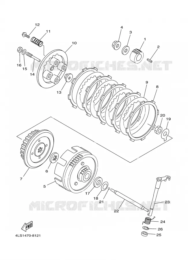 STARTER CLUTCH Yamaha MOTO 125 2004 TTR  TTR125LES
