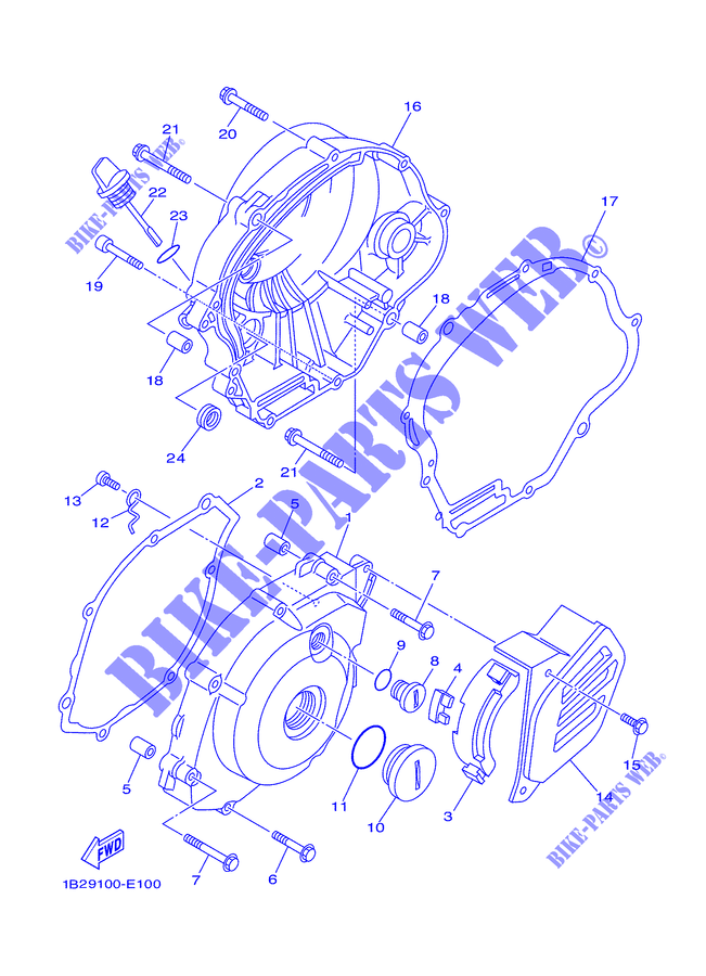 COVER   ENGINE 1 for Yamaha TTR125LV 2006