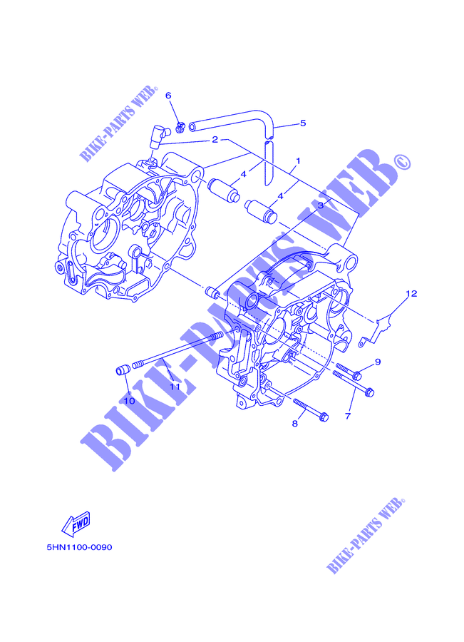 CRANKCASE for Yamaha TTR90 2002