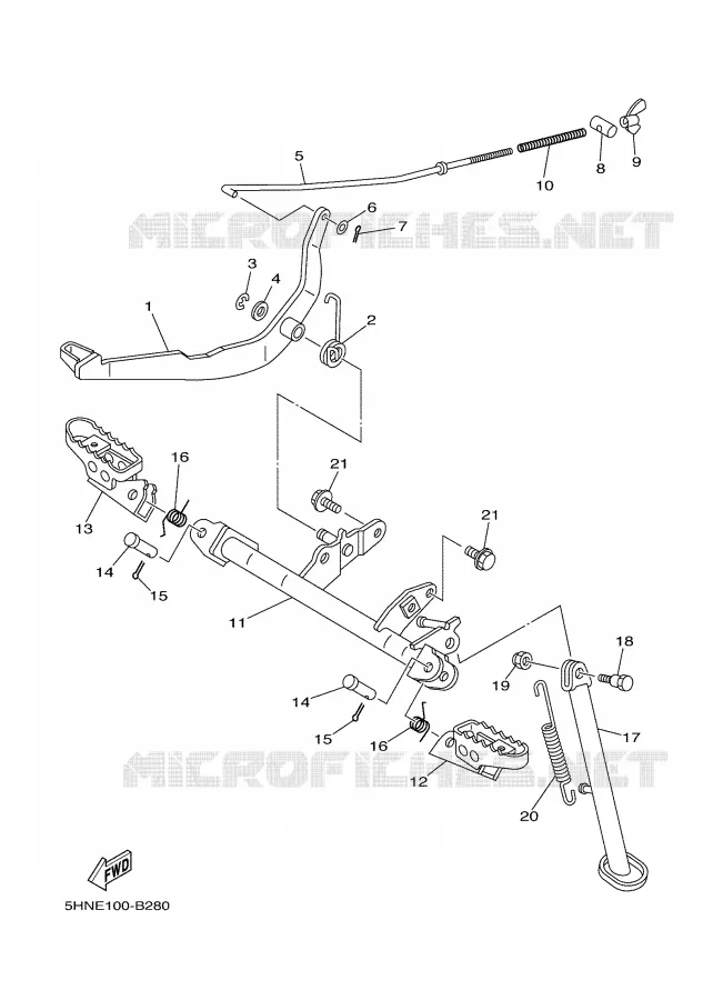 STAND / FOOTREST Yamaha MOTO 90 2005 TTRE  TTR90E