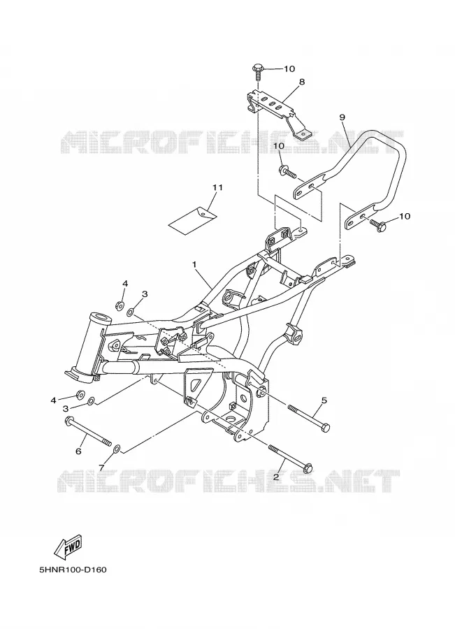 FRAME Yamaha MOTO 90 2005 TTR  TTR90T