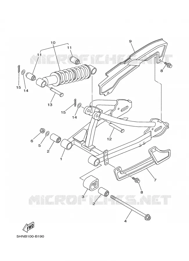 SWINGARM / SHOCK ABSORBER Yamaha MOTO 90 2005 TTR  TTR90T