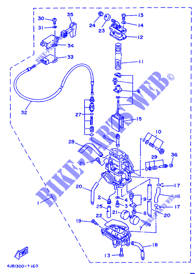 OPTIONAL PARTS   CARBURETOR for Yamaha TZR125 1993