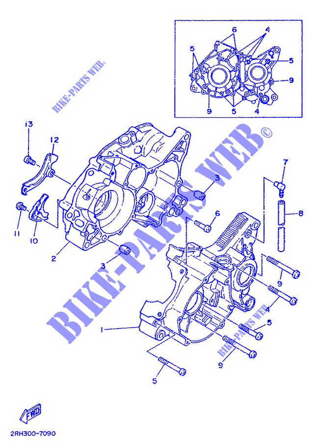 CRANKCASE for Yamaha TZR125L 1989