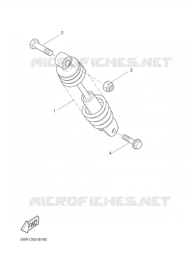 REAR SHOCK ABSORBER Yamaha SCOOTER 50 2006 BW'S  CW50N