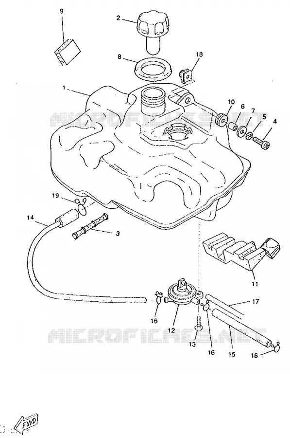 FUEL TANK Yamaha SCOOTER 50 1995 BOOSTER  CW50RS