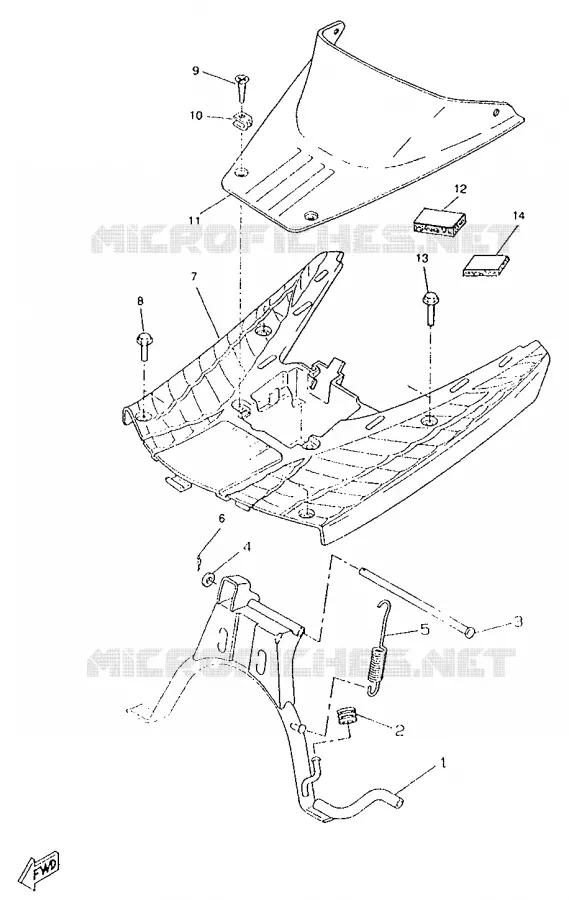STAND / FOOTREST Yamaha SCOOTER 50 1996 BOOSTER  CW50RS