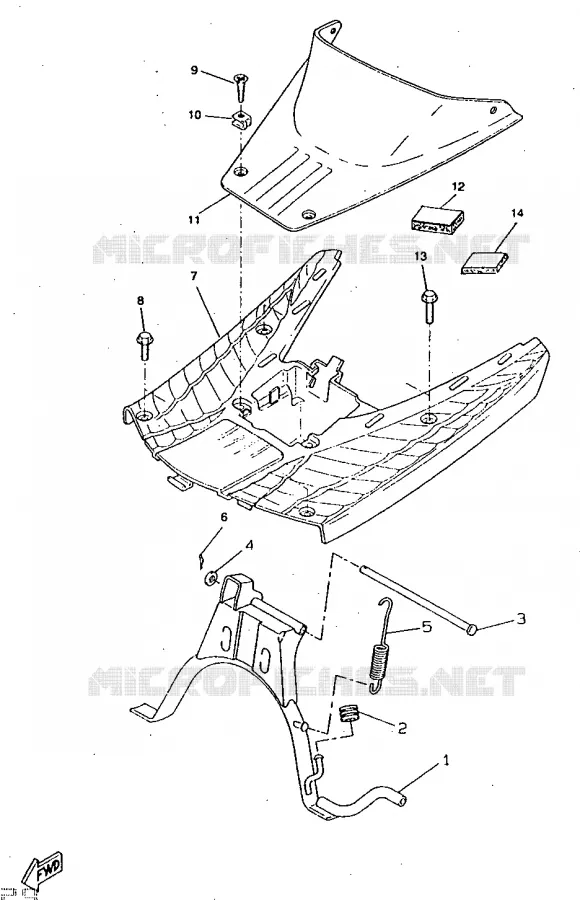 STAND / FOOTREST Yamaha SCOOTER 50 1997 BOOSTER  CW50RS