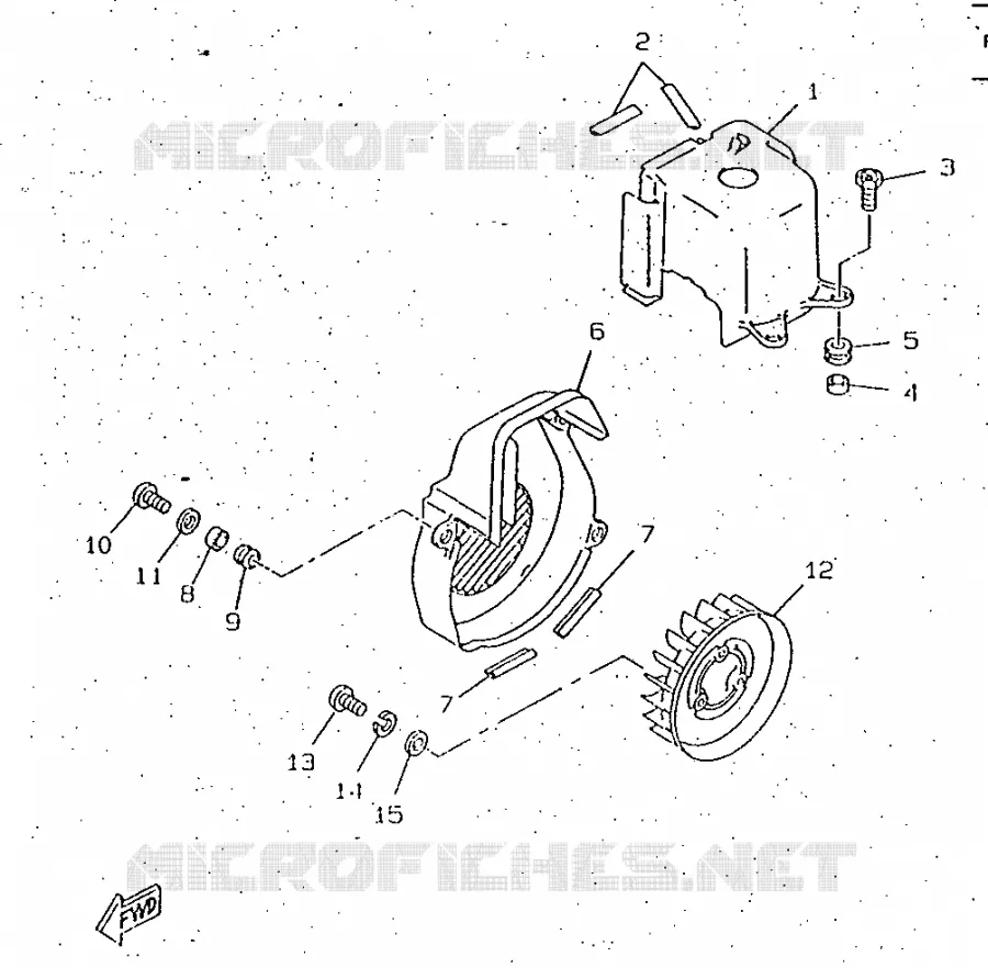 AIR SHROUD & FAN Yamaha SCOOTER 50 1997 BOOSTER  CW50RS