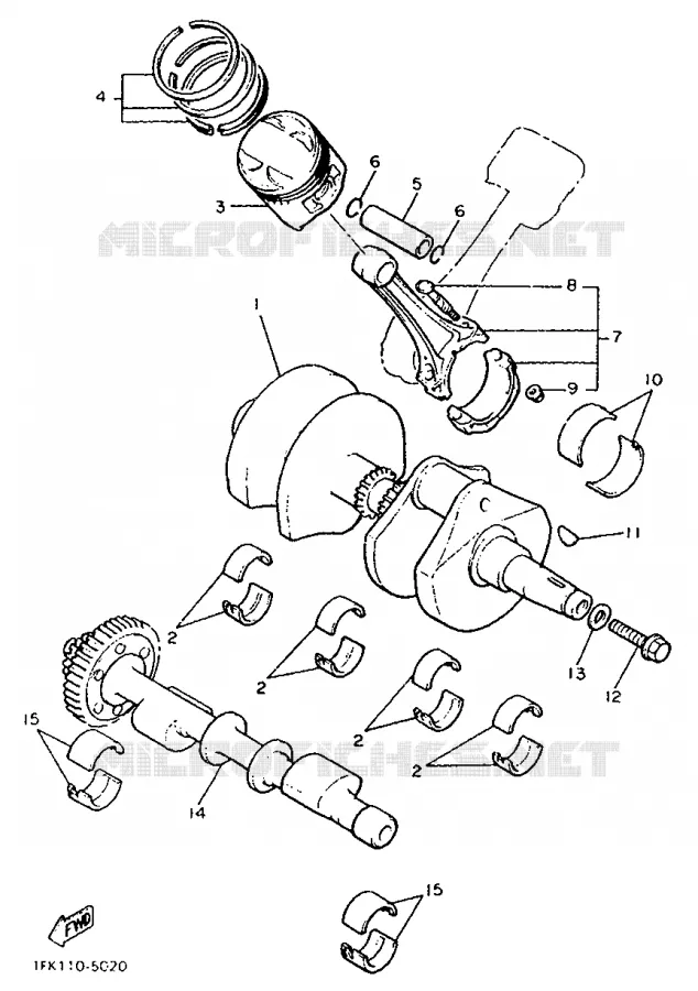 CRANKSHAFT / PISTON Yamaha MOTO 1200 1997 VMAX  V-MAX12