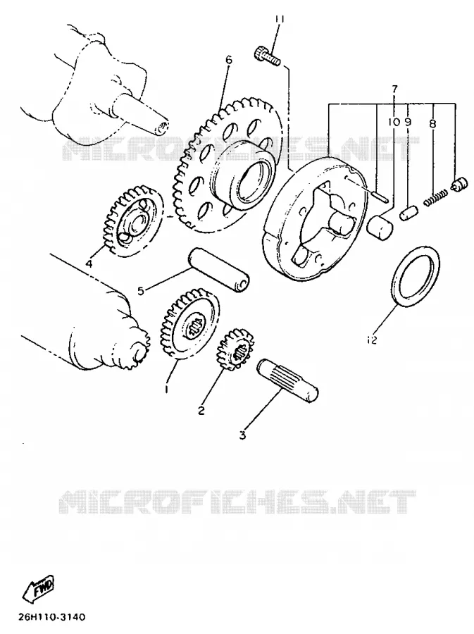 STARTER CLUTCH Yamaha MOTO 1200 1997 VMAX  V-MAX12