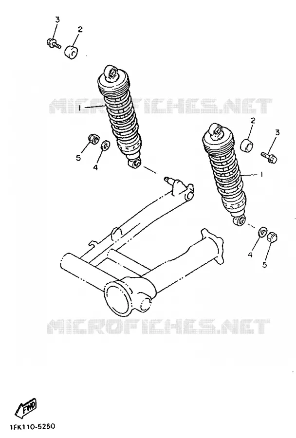 REAR SHOCK ABSORBER Yamaha MOTO 1200 1997 VMAX  V-MAX12