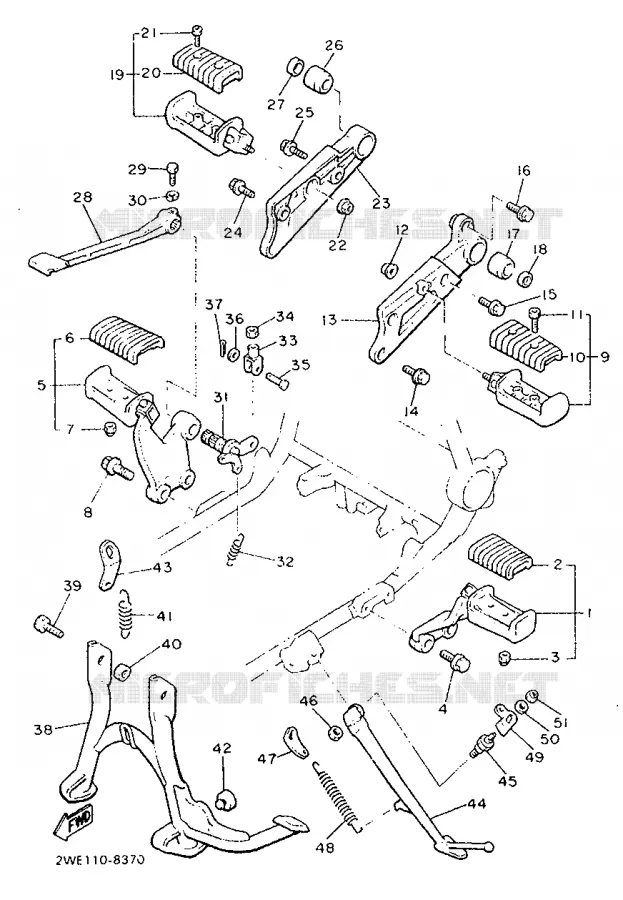 STAND / FOOTREST Yamaha MOTO 1200 1997 VMAX  V-MAX12