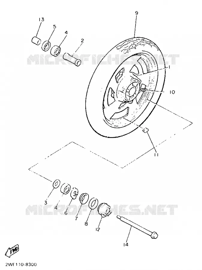 FRONT WHEEL Yamaha MOTO 1200 1997 VMAX  V-MAX12