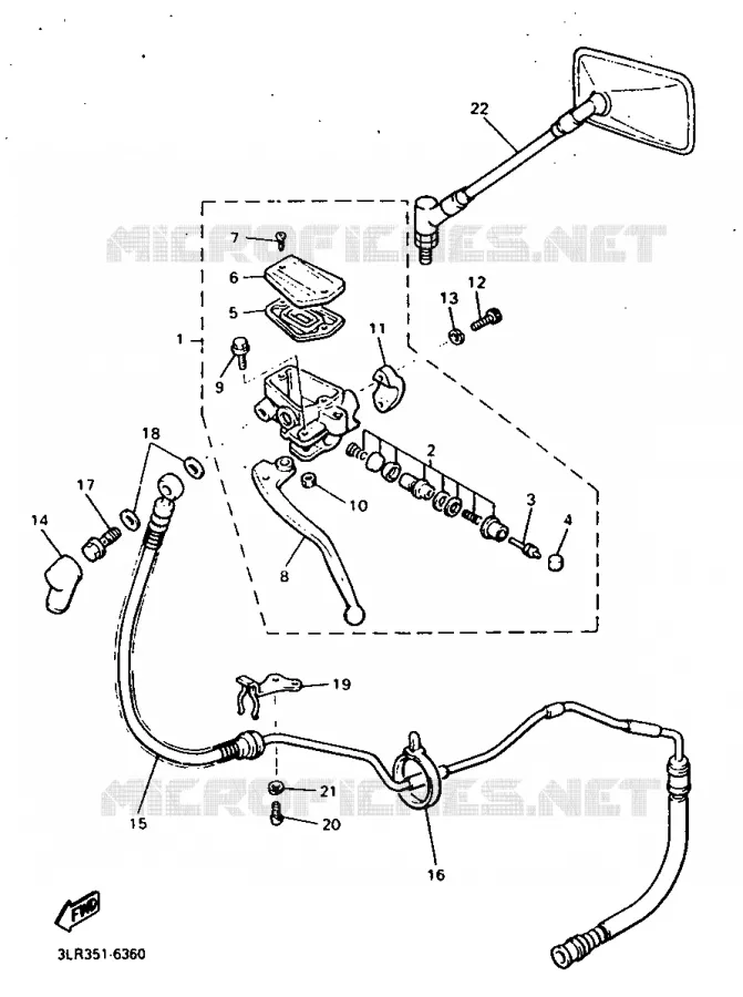 FRONT MASTER CYLINDER 2 Yamaha MOTO 1200 1997 VMAX  V-MAX12