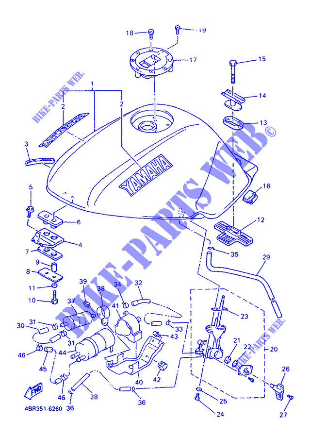 FUEL TANK for Yamaha XJ600N 1996