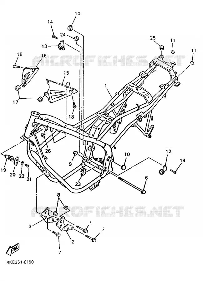 FRAME Yamaha MOTO 600 1996 XJN  XJ600N