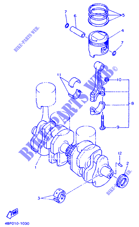 CRANKSHAFT / PISTON for Yamaha XJ600N (25KW) 1995