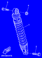 REAR SHOCK ABSORBER for Yamaha CW50RS 2000