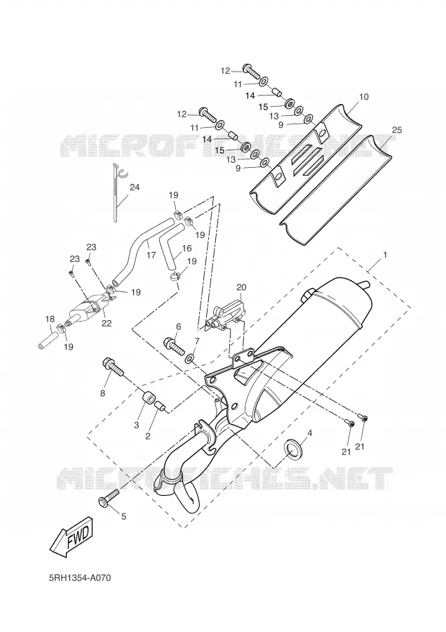 EXHAUST Yamaha SCOOTER 50 2004 NEXT GENERATION  CW50RS