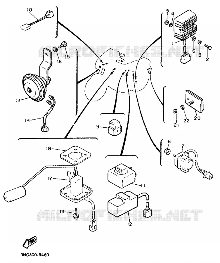 ELECTRICAL 1 Yamaha MOTO 900 1989 XJ  XJ900F