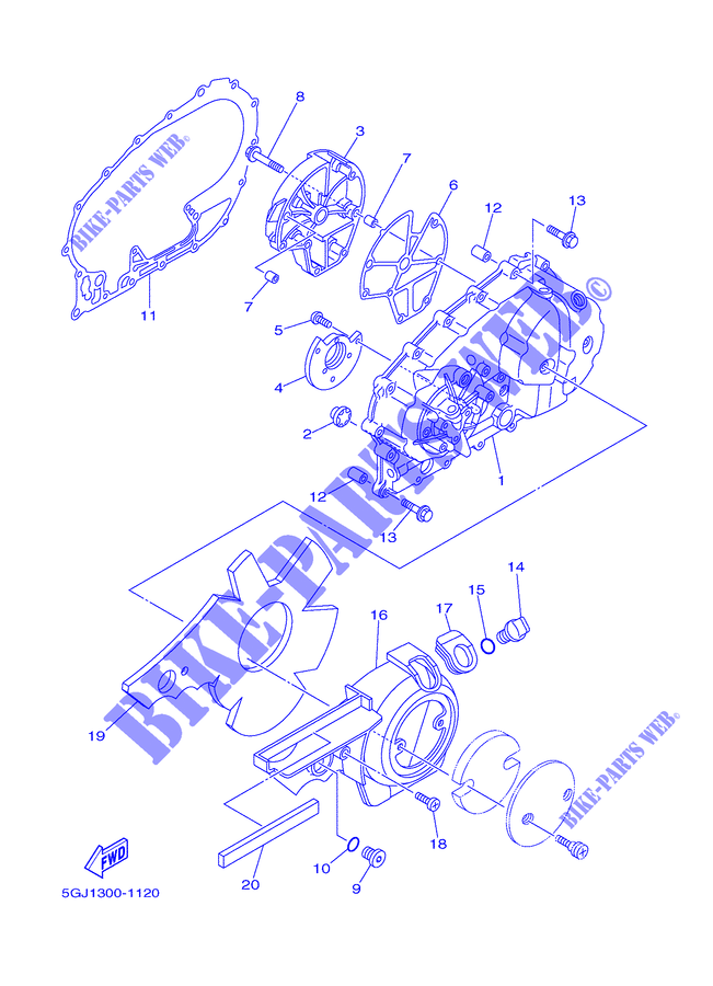 COVER   ENGINE 1 for Yamaha XP500 2007