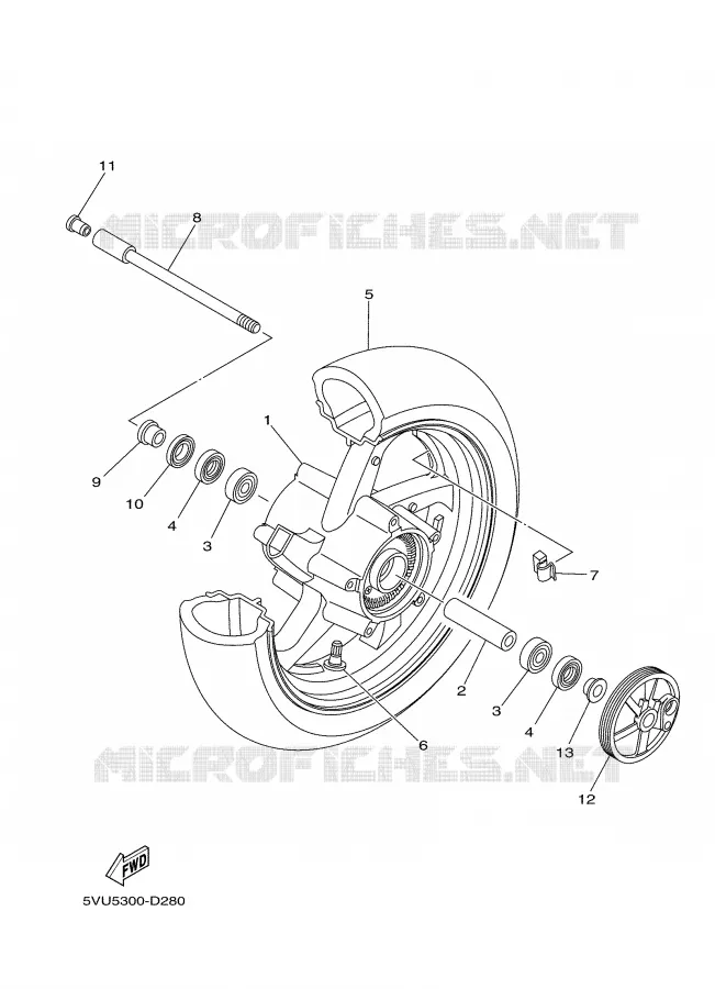 FRONT WHEEL Yamaha SCOOTER 500 2007 TMAX ABS  XP500A TMAX