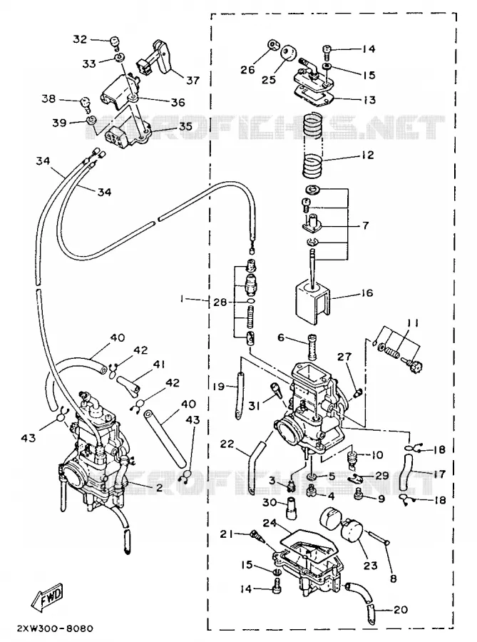 CARBURETOR Yamaha MOTO 350 1989 XT  XT350