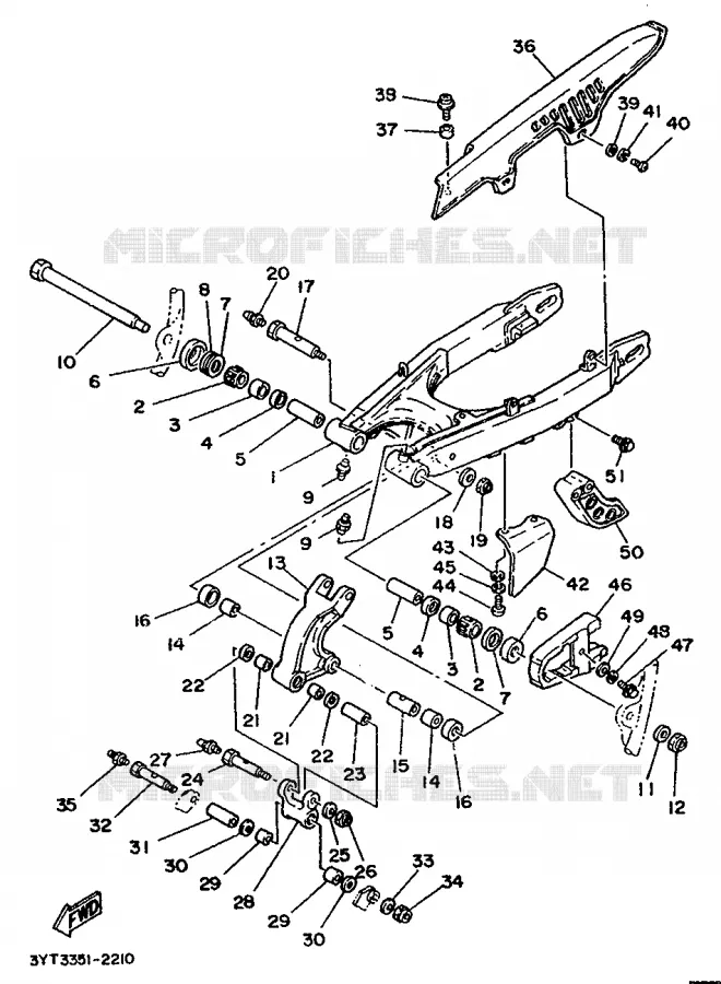 SWINGARM Yamaha MOTO 350 1992 XT  XT350