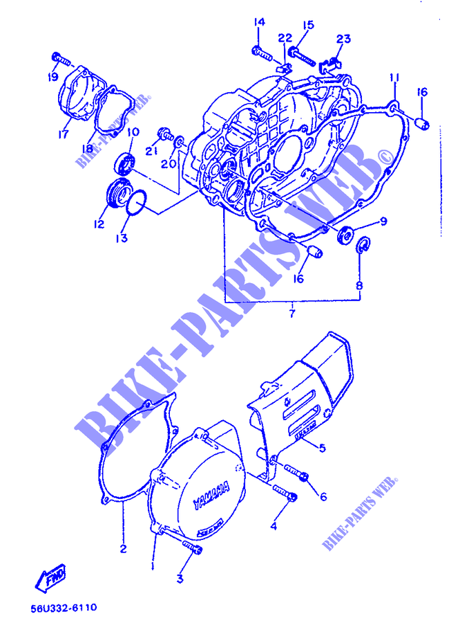 COVER   ENGINE 1 for Yamaha XT500 1986