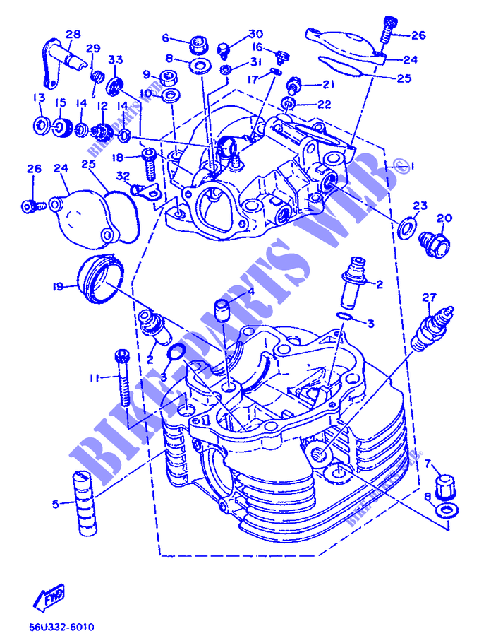 CYLINDER HEAD  for Yamaha XT500 1988
