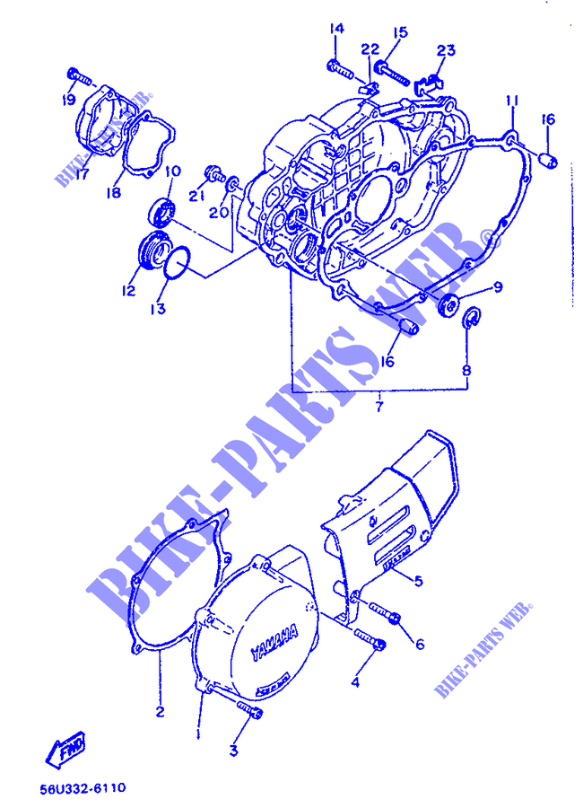 COVER   ENGINE 1 for Yamaha XT500 1989