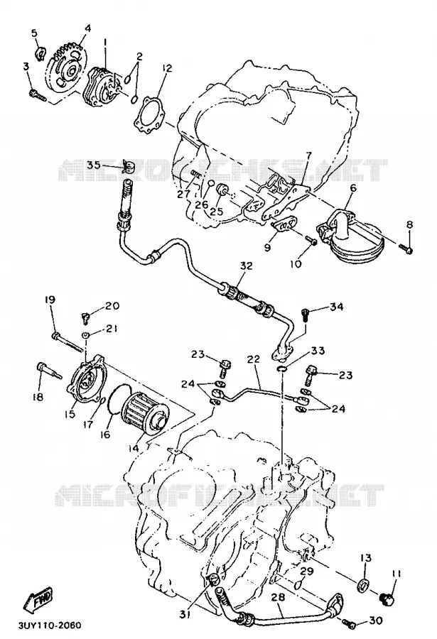 OIL PUMP Yamaha MOTO 600 1992 XTE  XT600E