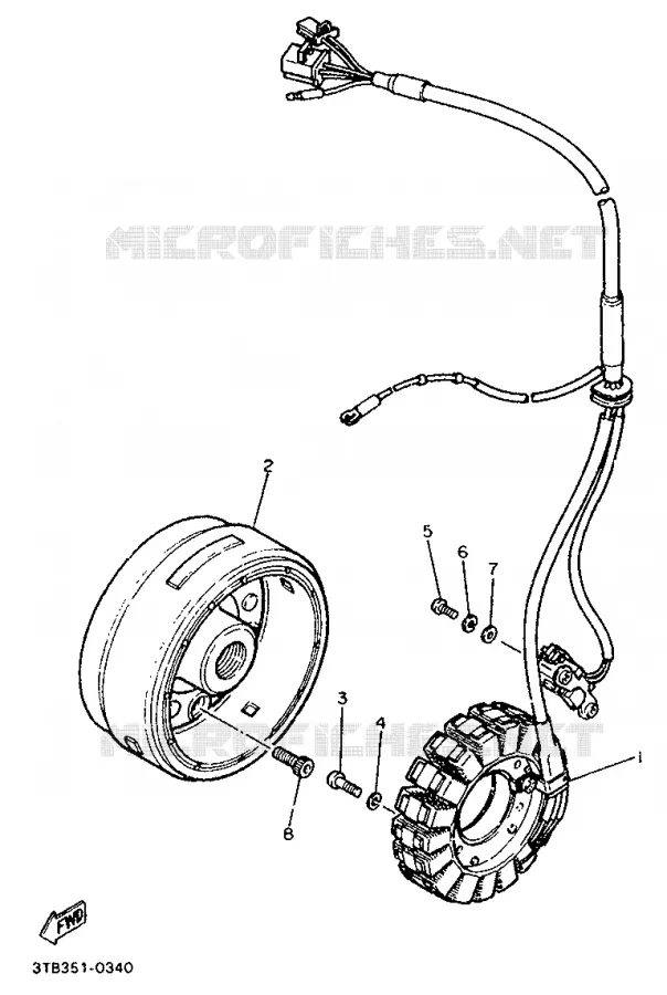 IGNITION Yamaha MOTO 600 1992 XTE  XT600E